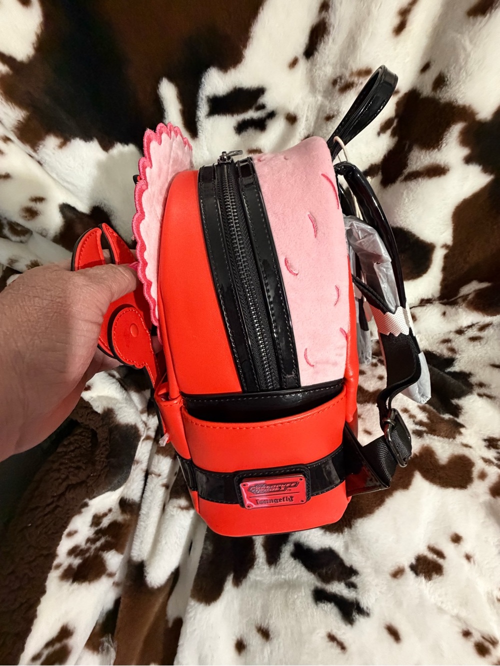 Loungefly Red & Black Powerpuff Girls Logo Bag - Picture 7 of 7